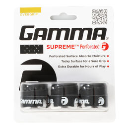 Surgrips Gamma Gamma Übergriffband Supreme Perforated Overgrip 3er-Pack Schwarz